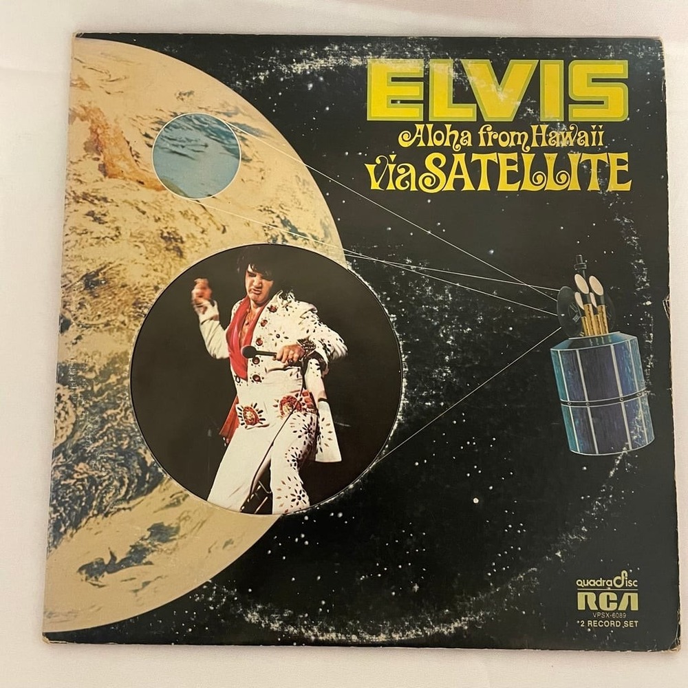 Vintage Elvis Aloha from Hawaii Via Satellite QuadraDisc 2-Record Set